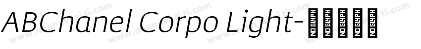 ABChanel Corpo Light字体转换